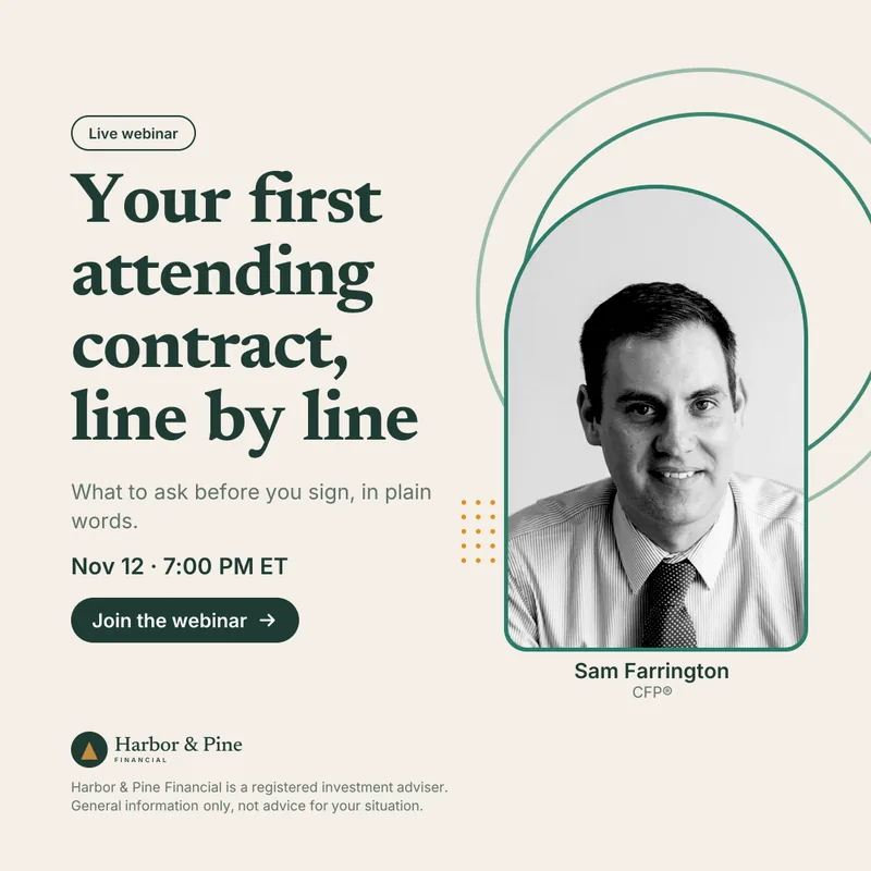 Live webinar invite with the advisor as speaker