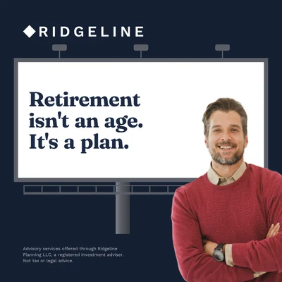 The same line on a billboard beside the advisor