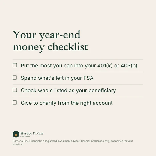 Your year-end money checklist
